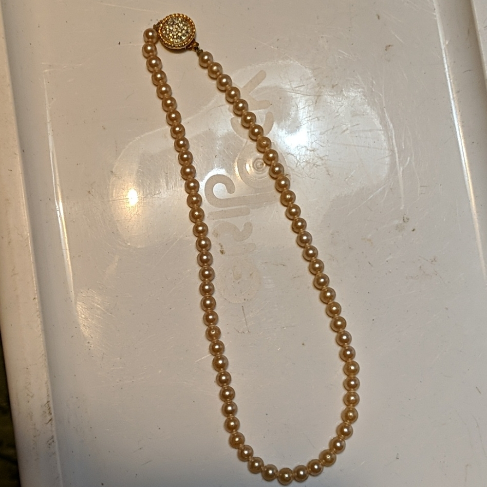 Vintage marked pearl necklace